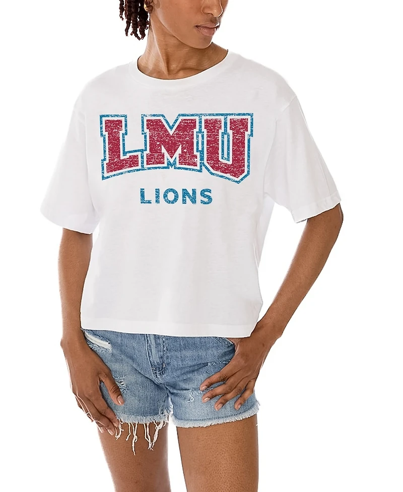 Gameday Couture Women's White Loyola Marymount Lions Claim To Fame Boxy Cropped T-Shirt