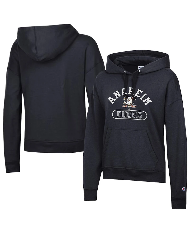 Champion Women's Black Anaheim Ducks Arched Pill Box Hoodie