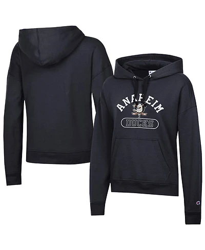 Champion Women's Black Anaheim Ducks Arched Pill Box Hoodie