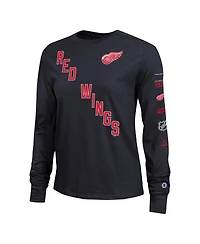 Champion Women's Black Detroit Red Wings 2-Hit Long Sleeve T-Shirt