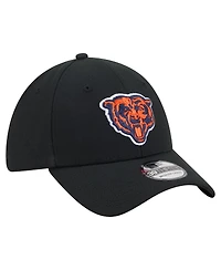 New Era Men's Black Chicago Bears Core Team 39THIRTY Flex Hat