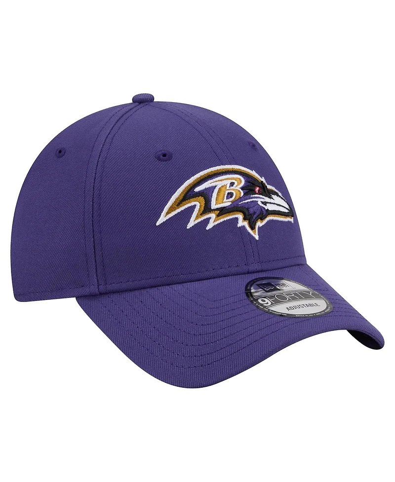 New Era Men's Purple Baltimore Ravens Core Team 9FORTY Adjustable Hat