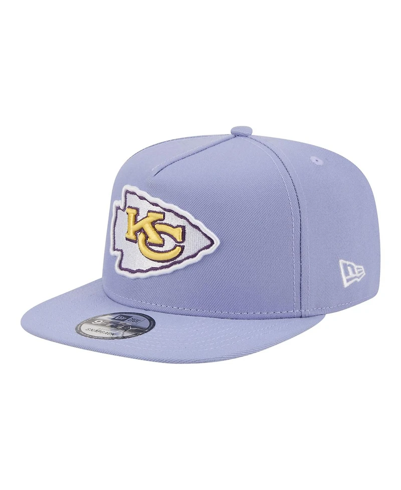 New Era Men's Lavender Kansas City Chiefs Bloom A-Frame 9FIFTY Snapback Hat