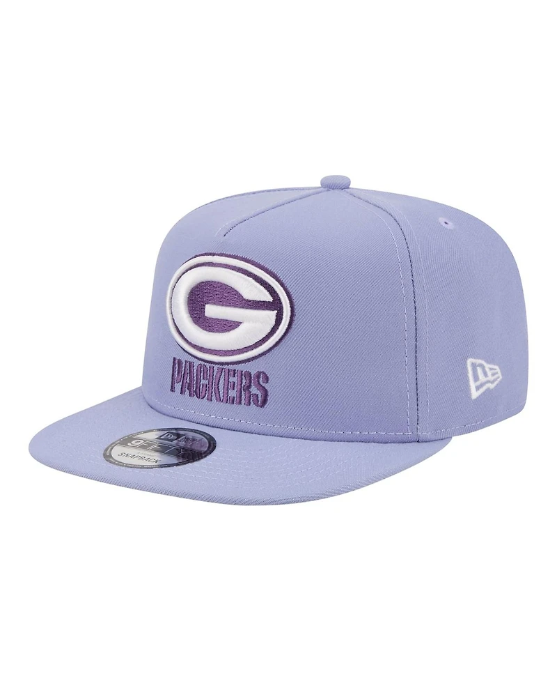 New Era Men's Lavender Green Bay Packers Bloom A-Frame 9FIFTY Snapback Hat