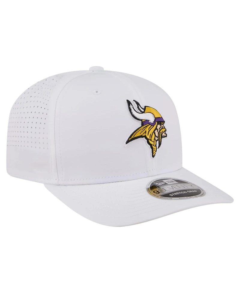 New Era Men's White Minnesota Vikings Name Plate 9SEVENTY Adjustable Hat