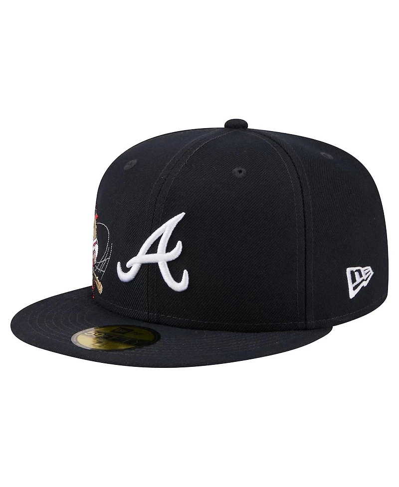 New Era Men's Navy Atlanta Braves Run Mascot 59FIFTY Fitted Hat