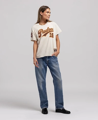 Mitchell & Ness Women's Tony Gwynn Natural San Diego Padres Cooperstown Name Number Throwback T-Shirt