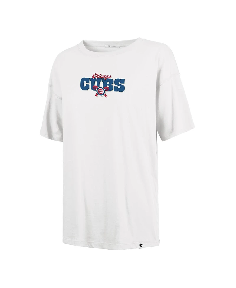 '47 Brand Women's Sand Chicago Cubs Bow Banner Sadie T-Shirt