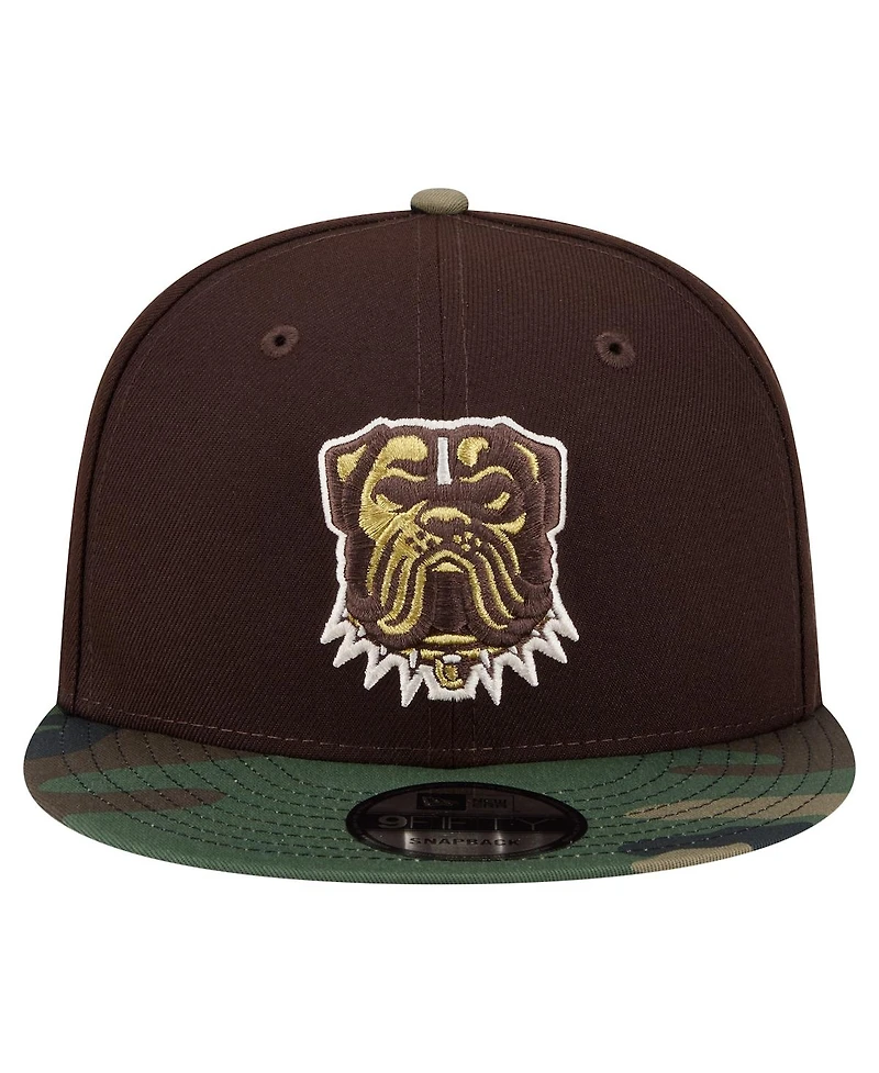 New Era Men's Dark Brown Cleveland Browns Burnt Wood Camo 9FIFTY Snapback Hat