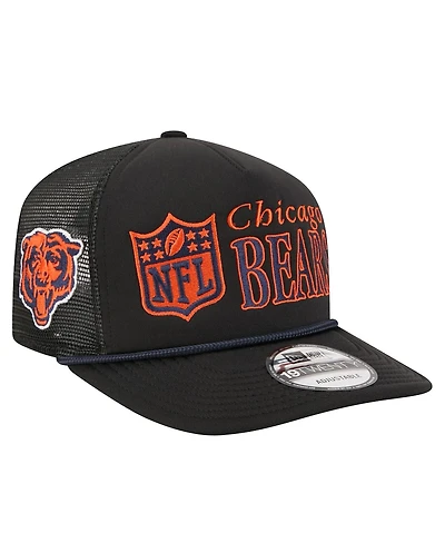 New Era Men's Black Chicago Bears Throwback Foam 19TWENTY Adjustable Hat