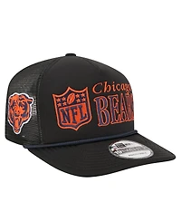 New Era Men's Black Chicago Bears Throwback Foam 19TWENTY Adjustable Hat