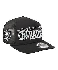 New Era Men's Black Las Vegas Raiders Throwback Foam 19TWENTY Adjustable Hat