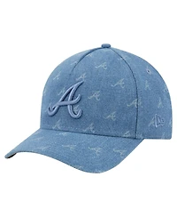 New Era Men's and Women's Denim Atlanta Braves A-Frame 9FORTY Adjustable Hat