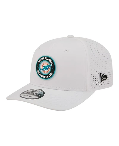 New Era Men's White Miami Dolphins Coolera 9SEVENTY Adjustable Hat