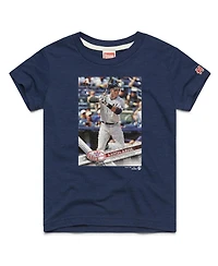 Homage Big Boys and Girls Aaron Judge Navy New York Yankees Topps Baseball Card Tri-Blend T-Shirt