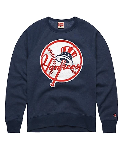 Homage Men's Navy New York Yankees Cooperstown Collection Crewneck Sweatshirt