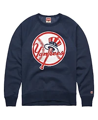 Homage Men's Navy New York Yankees Cooperstown Collection Crewneck Sweatshirt