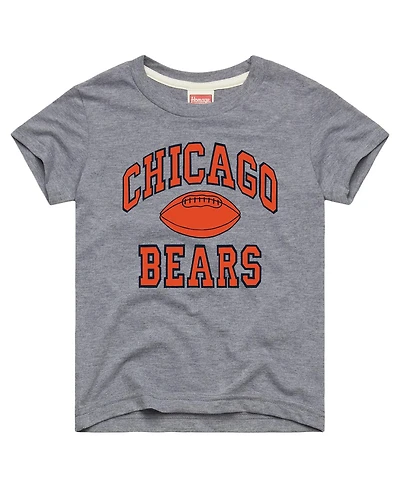 Homage Big Boys and Girls Gray Chicago Bears Gridiron Tri-Blend T-Shirt