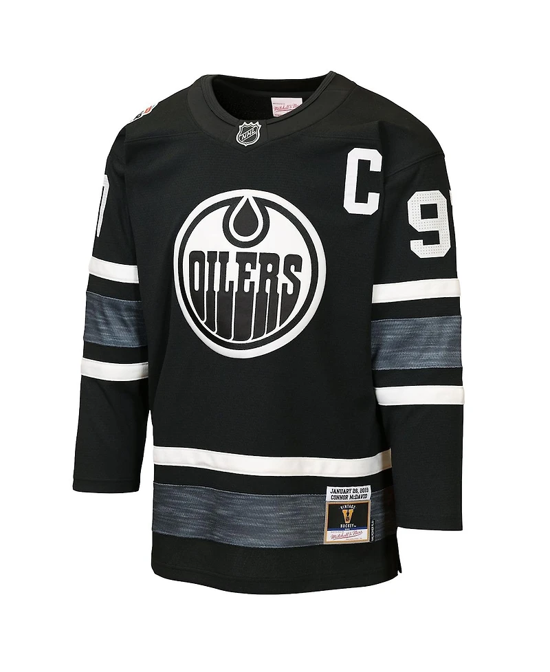 Mitchell & Ness Big Boys and Girls Connor McDavid Black Edmonton Oilers 2019 All-Star Game Power Play Jersey
