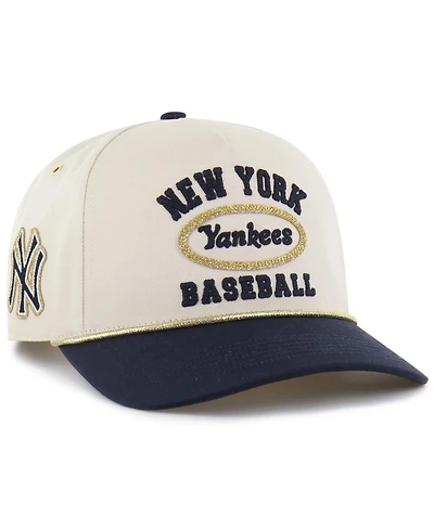 '47 Brand Men's x Natural/Navy New York Yankees Glitter Rope Hitch Adjustable Hat