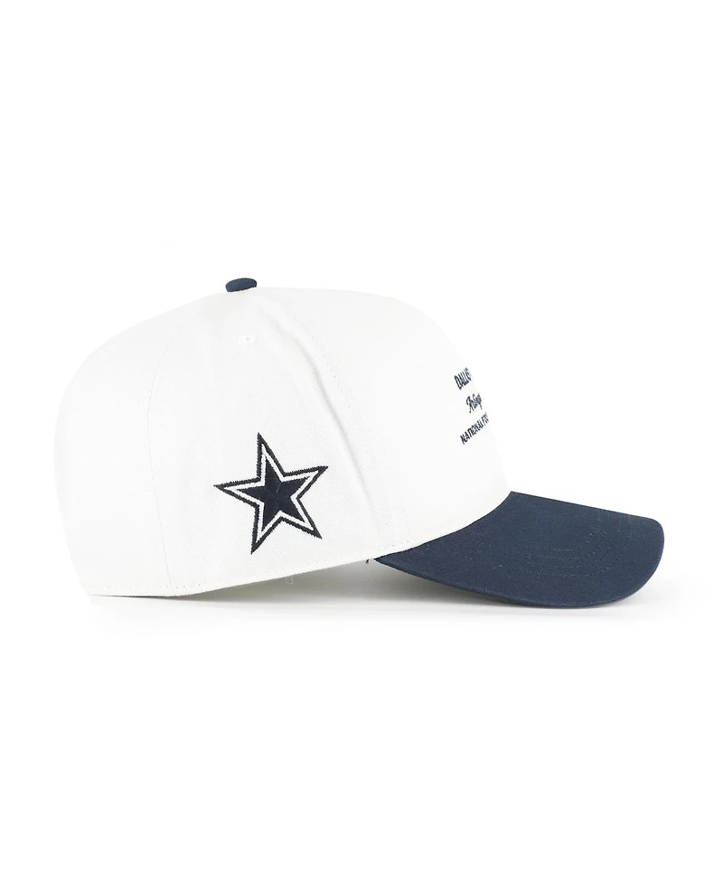 '47 Brand Men's White/Navy Dallas Cowboys Contemporary Two-Tone Hitch Adjustable Hat