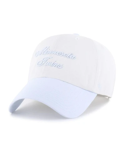 '47 Brand Women's White/Light Blue Minnesota Twins Gelato Two-Tone Clean Up Adjustable Hat