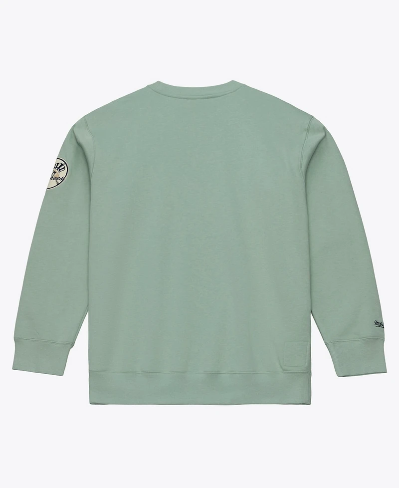 Mitchell & Ness Men's Green New York Yankees Yacht Rock Fleece Sweatshirt
