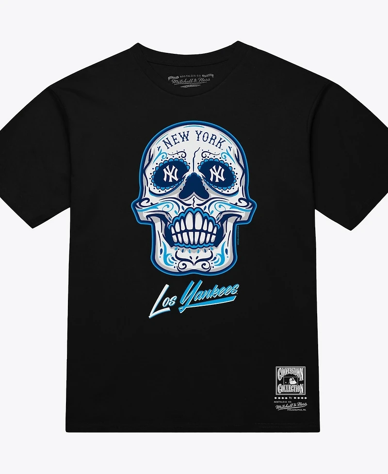 Mitchell & Ness Women's Black New York Yankees Sugar Skull Boxy T-Shirt