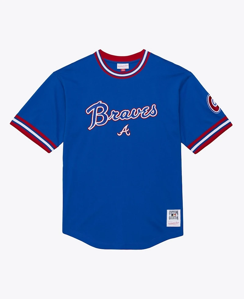 Mitchell & Ness Men's Royal Atlanta Braves Wild Pitch Ringer T-Shirt