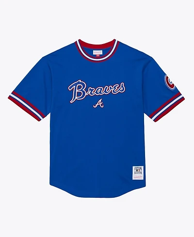 Mitchell & Ness Men's Royal Atlanta Braves Wild Pitch Ringer T-Shirt