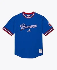 Mitchell & Ness Men's Royal Atlanta Braves Wild Pitch Ringer T-Shirt