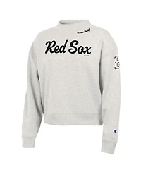 Champion Women's Stone Boston Red Sox Triumph Tri-Blend Sweatshirt