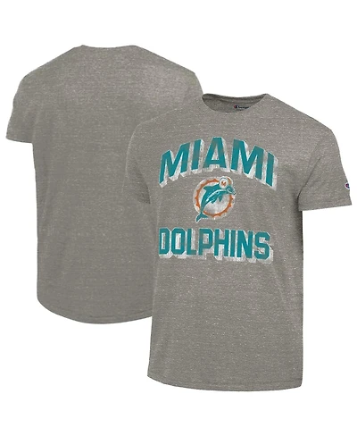 Champion Men's Charcoal Miami Dolphins Ultimate Tri-Blend T-Shirt