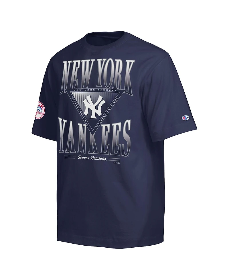 Champion Men's Navy New York Yankees Traditions Two Locations T-Shirt