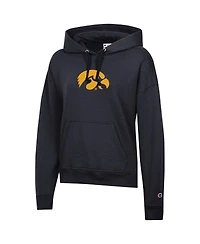 Champion Women's Black Iowa Hawkeyes Powerblend Fleece Hoodie