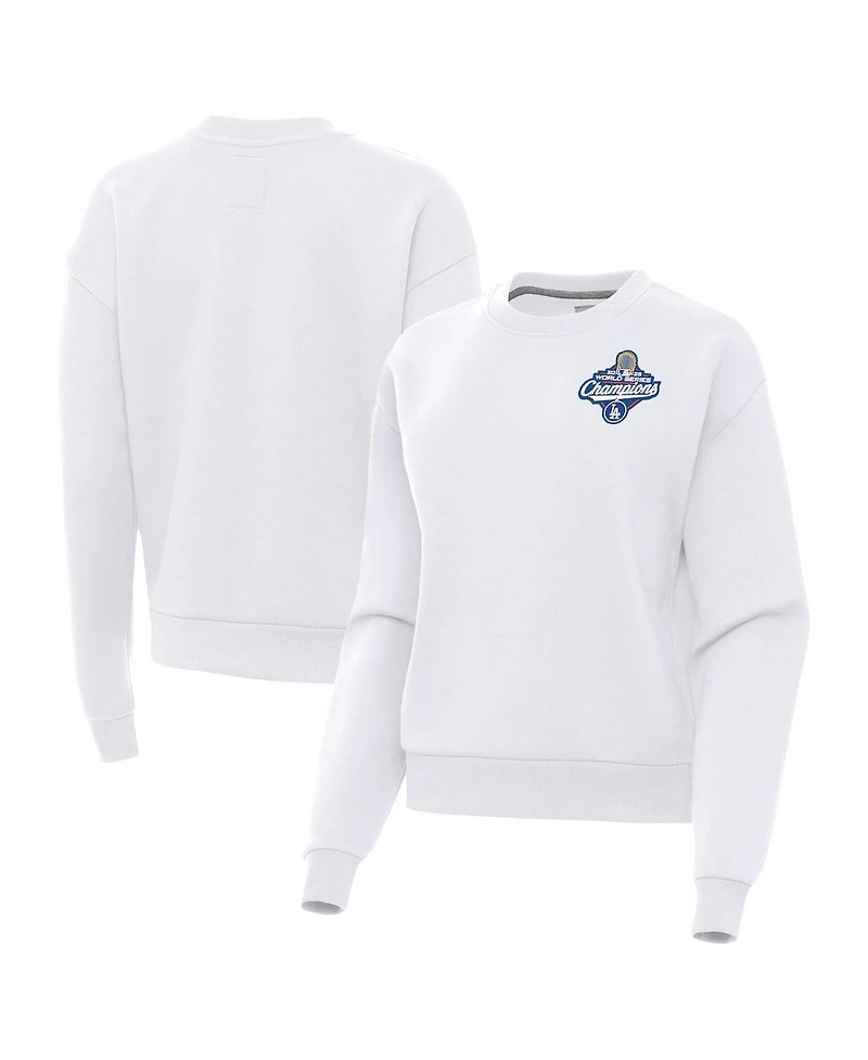Antigua Women's White Los Angeles Dodgers 2025 World Series s Victory Sweatshirt