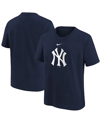Nike Big Boys and Girls Navy New York Yankees Large Logo T-Shirt