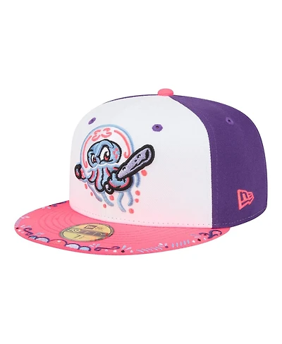 New Era Men's White/Pink Jersey Shore BlueClaws 2026 Copa De La Diversion 59FIFTY Fitted Hat