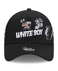 New Era Big Boys and Girls Black Chicago White Sox Looney Tunes A-Frame 9FORTY Adjustable Hat