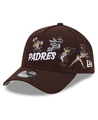 New Era Big Boys and Girls Brown San Diego Padres Looney Tunes A-Frame 9FORTY Adjustable Hat