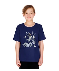 New Era Big Boys and Girls Royal Los Angeles Dodgers Looney Tunes T-Shirt