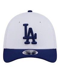 New Era Big Boys and Girls White/Royal Los Angeles Dodgers Baseball 39THIRTY M-Crown Flex Hat
