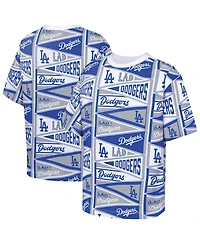 Outerstuff Big Boys and Girls Blue Los Angeles Dodgers All-Over Pennant T-Shirt
