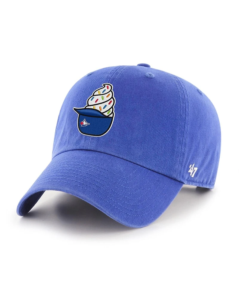 '47 Brand Men's Royal Toronto Blue Jays Ice Cream Helmet Clean Up Adjustable Hat