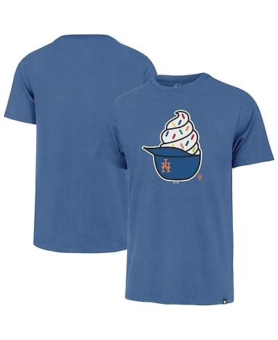 '47 Brand Men's Royal New York Mets Ice Cream Helmet Franklin T-Shirt