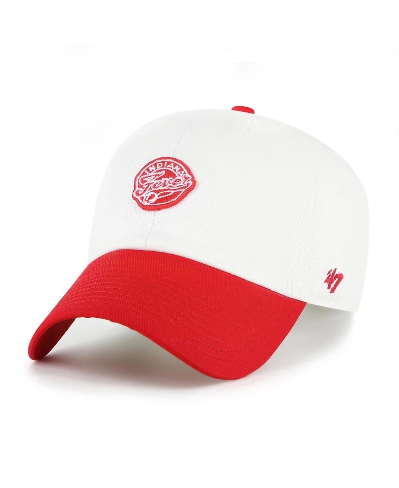 '47 Brand Men's and Women's White/Red Indiana Fever Contemporary Two-Tone Clean Up Adjustable Hat