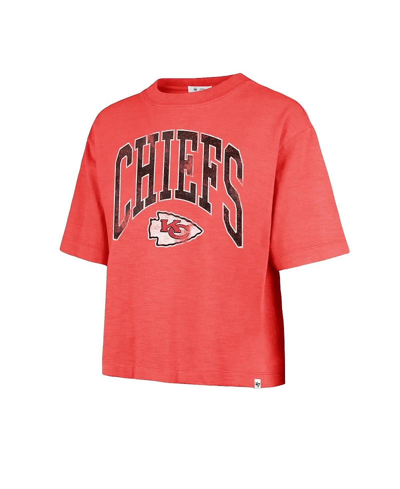 '47 Brand Women's Red Kansas City Chiefs Cropped Mindi Slub T-Shirt