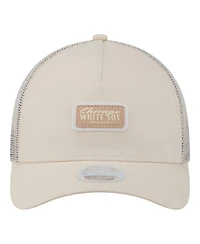 New Era Women's Light Beige Chicago White Sox Tonal Patch 9FORTY M-Crown A-Frame Trucker Adjustable Hat