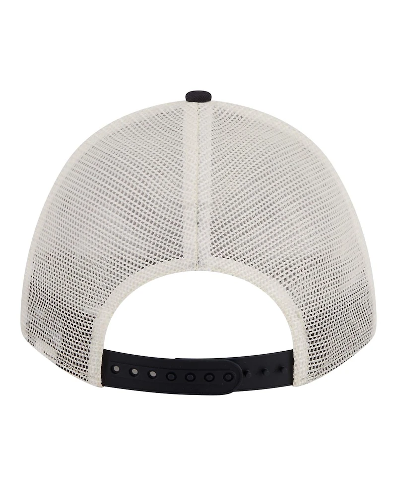 New Era Women's Light Beige/Navy New York Yankees Retro 9FORTY M-Crown A-Frame Trucker Adjustable Hat