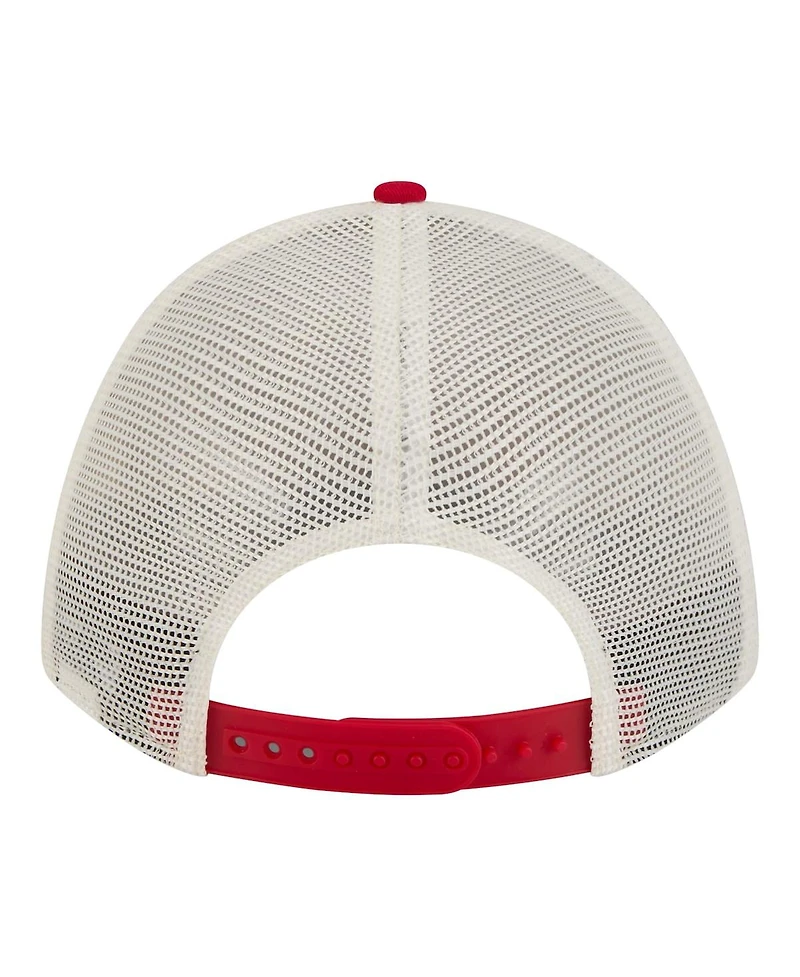 New Era Women's Light Beige/Red St. Louis Cardinals Retro 9FORTY M-Crown A-Frame Trucker Adjustable Hat
